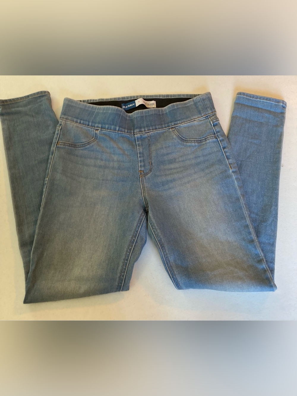 Old Navy Rockstar Light Blue Denim Jeggings Stretchy Super Skinny Fit Sz 6
